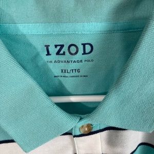 Izod polo white and blue xxl